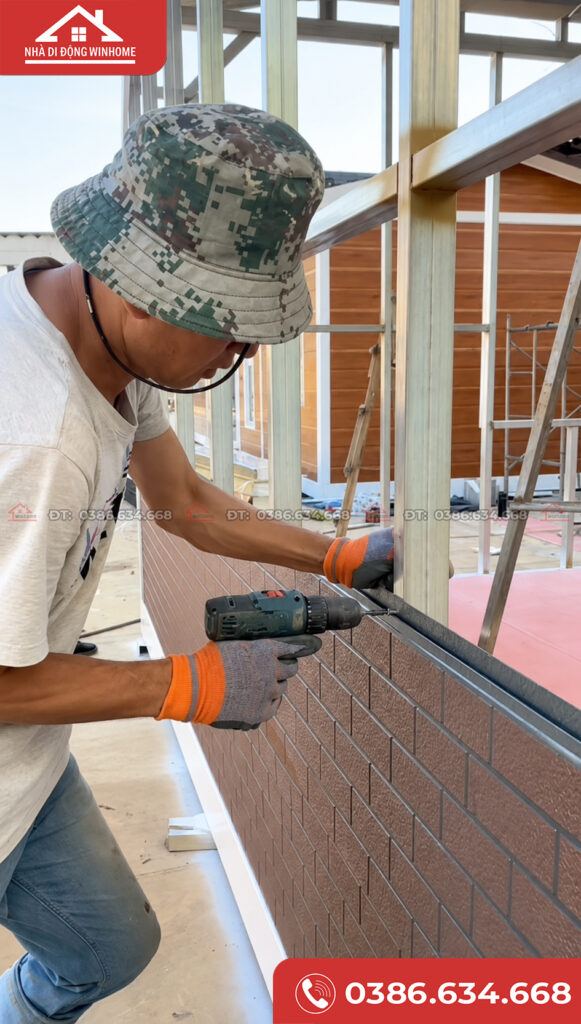 Vật liệu hoàn thiện nhà lắp ghép panel EPS giúp cản nhiệt rất tốt.