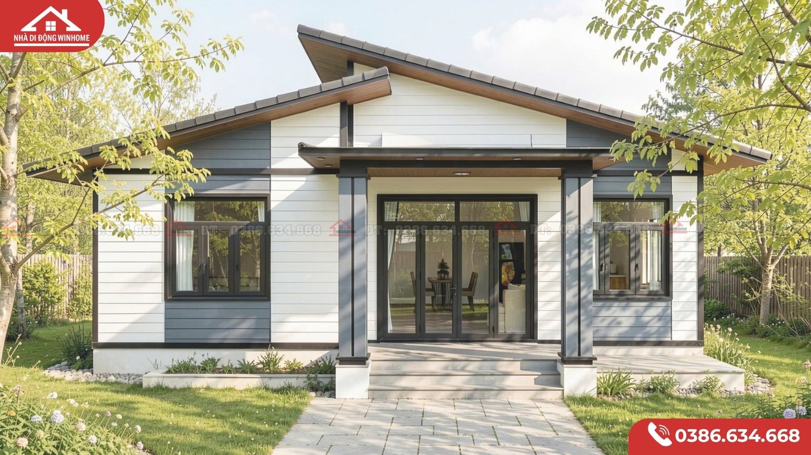 Mẫu Nhà Lắp Ghép 50m² – 2 Phòng Ngủ Tiện Nghi Cho Gia Đình Nhỏ
