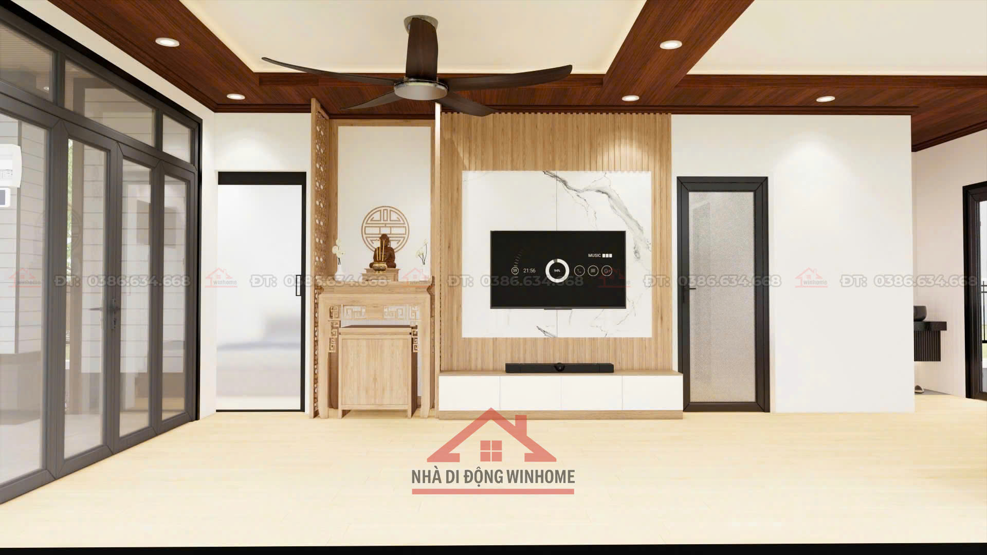Nhà Lắp Ghép Mái Nhật 62m² – Thiết Kế Hiện Đại, Tiện Nghi Cho Gia Đình Trẻ - Image 12