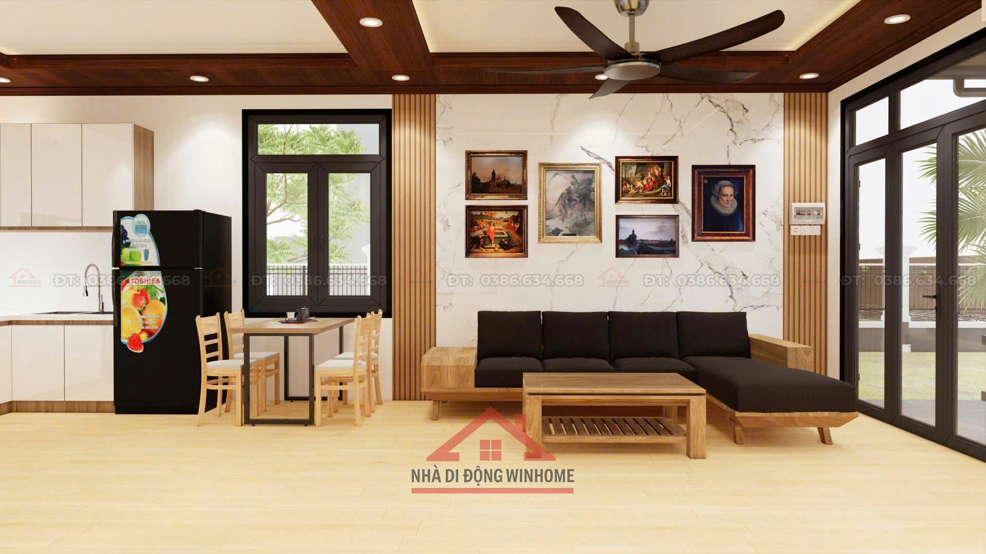 Nhà Lắp Ghép Mái Nhật 62m² – Thiết Kế Hiện Đại, Tiện Nghi Cho Gia Đình Trẻ - Image 11