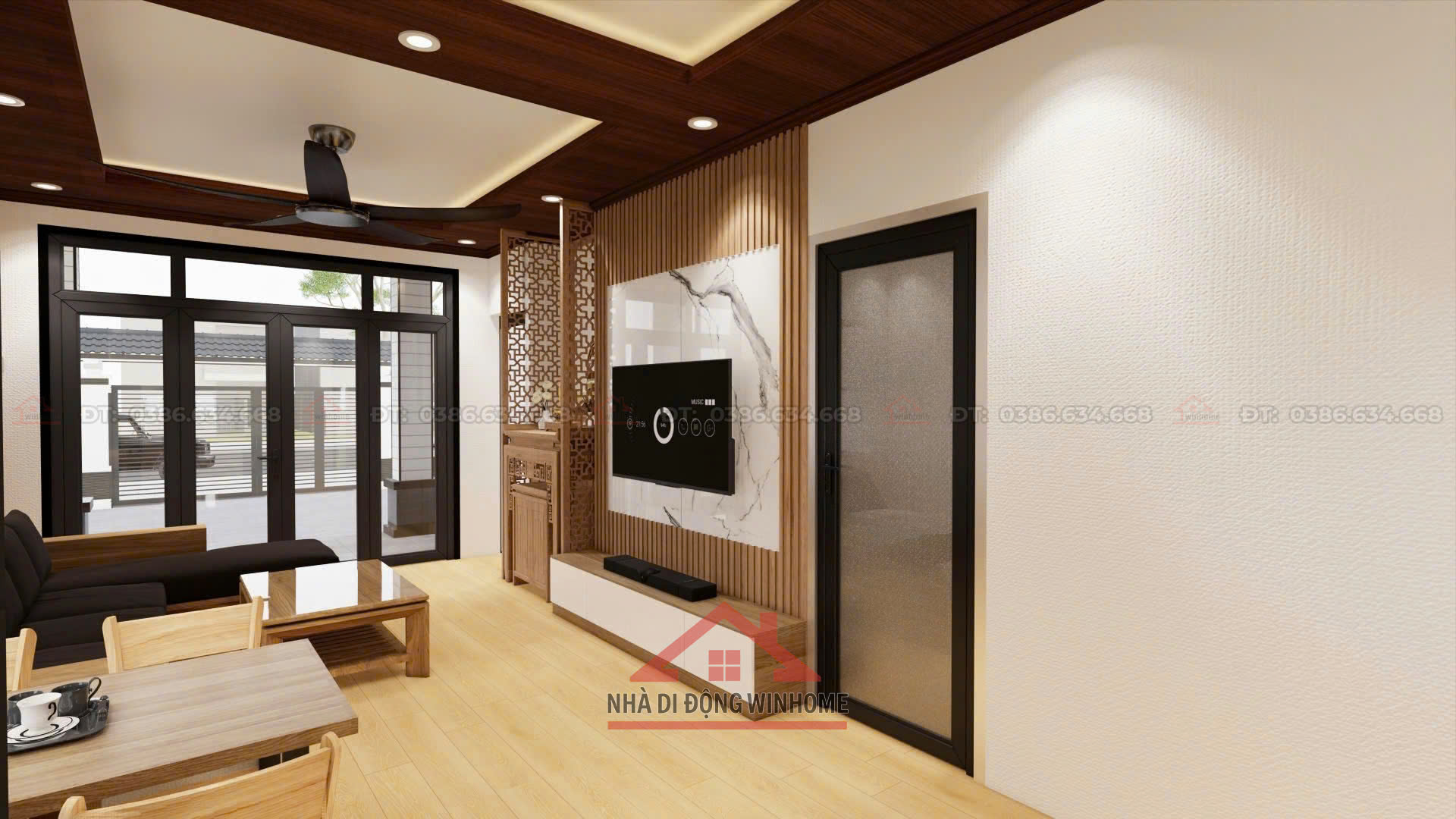 Nhà Lắp Ghép Mái Nhật 62m² – Thiết Kế Hiện Đại, Tiện Nghi Cho Gia Đình Trẻ - Image 9