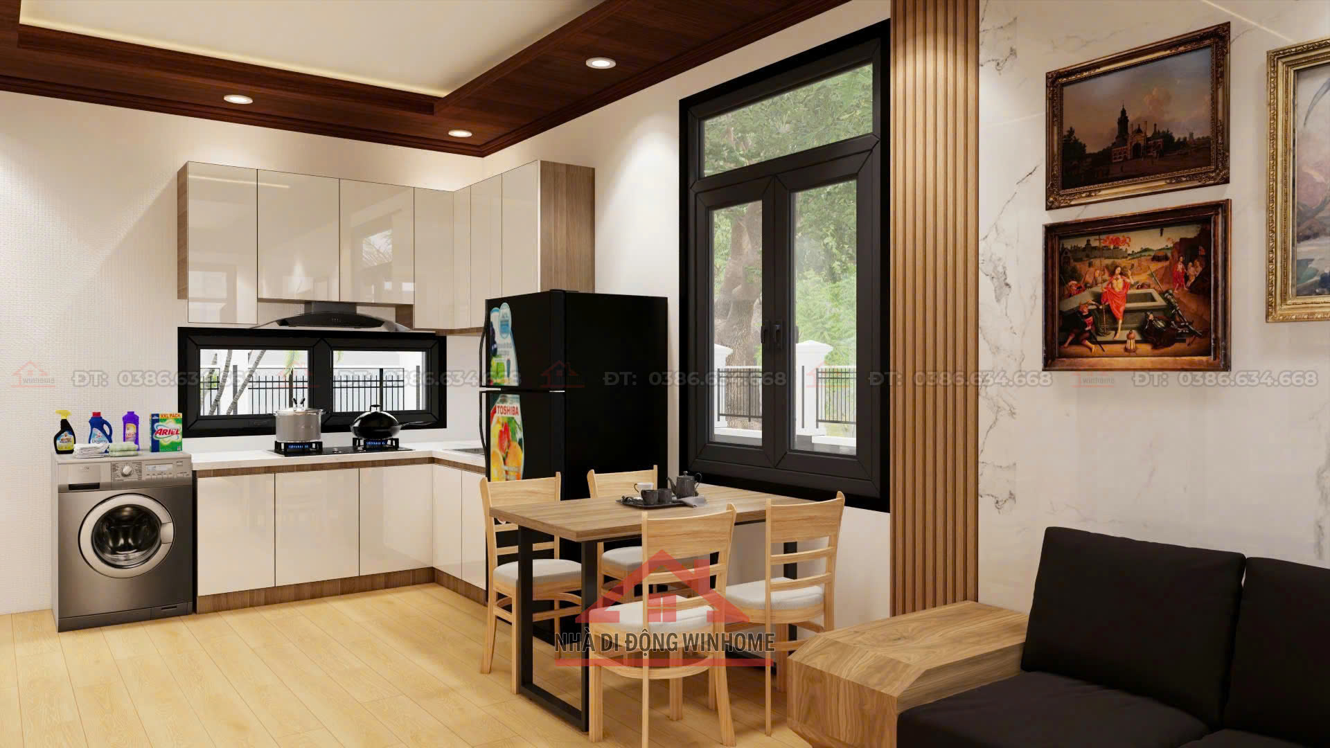 Nhà Lắp Ghép Mái Nhật 62m² – Thiết Kế Hiện Đại, Tiện Nghi Cho Gia Đình Trẻ - Image 6