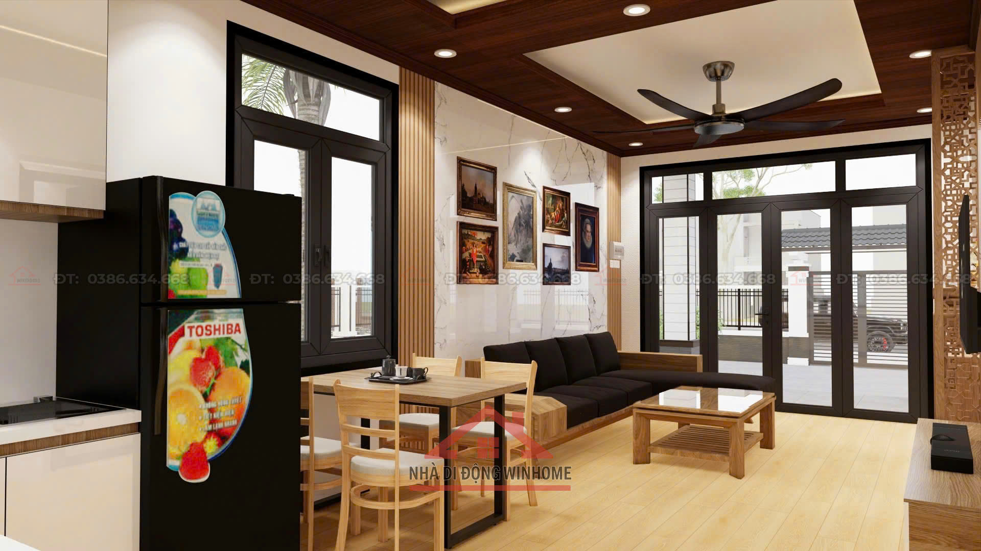 Nhà Lắp Ghép Mái Nhật 62m² – Thiết Kế Hiện Đại, Tiện Nghi Cho Gia Đình Trẻ - Image 5