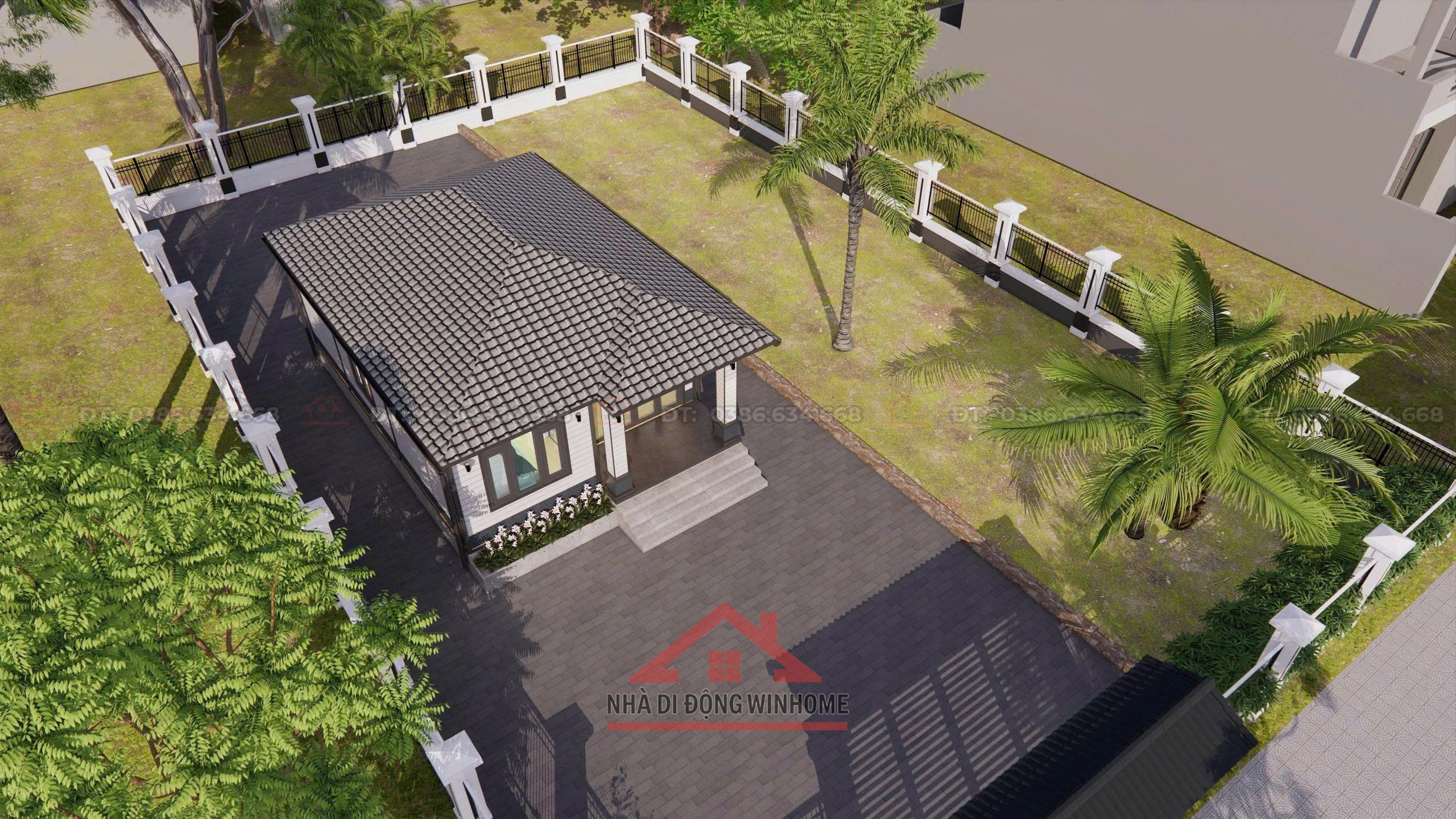 Nhà Lắp Ghép Mái Nhật 62m² – Thiết Kế Hiện Đại, Tiện Nghi Cho Gia Đình Trẻ - Image 2