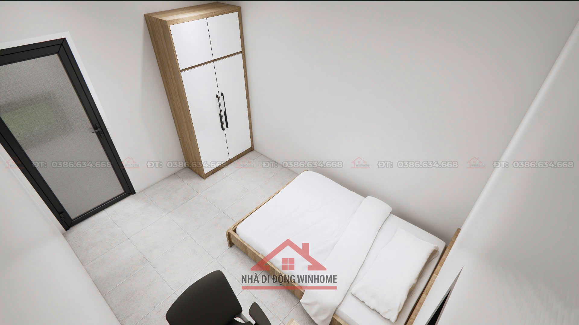 Mẫu Nhà Lắp Ghép Nhà Ống 61,05m² – Thiết Kế Gọn Gàng, Đầy Đủ Tiện Nghi - Image 7