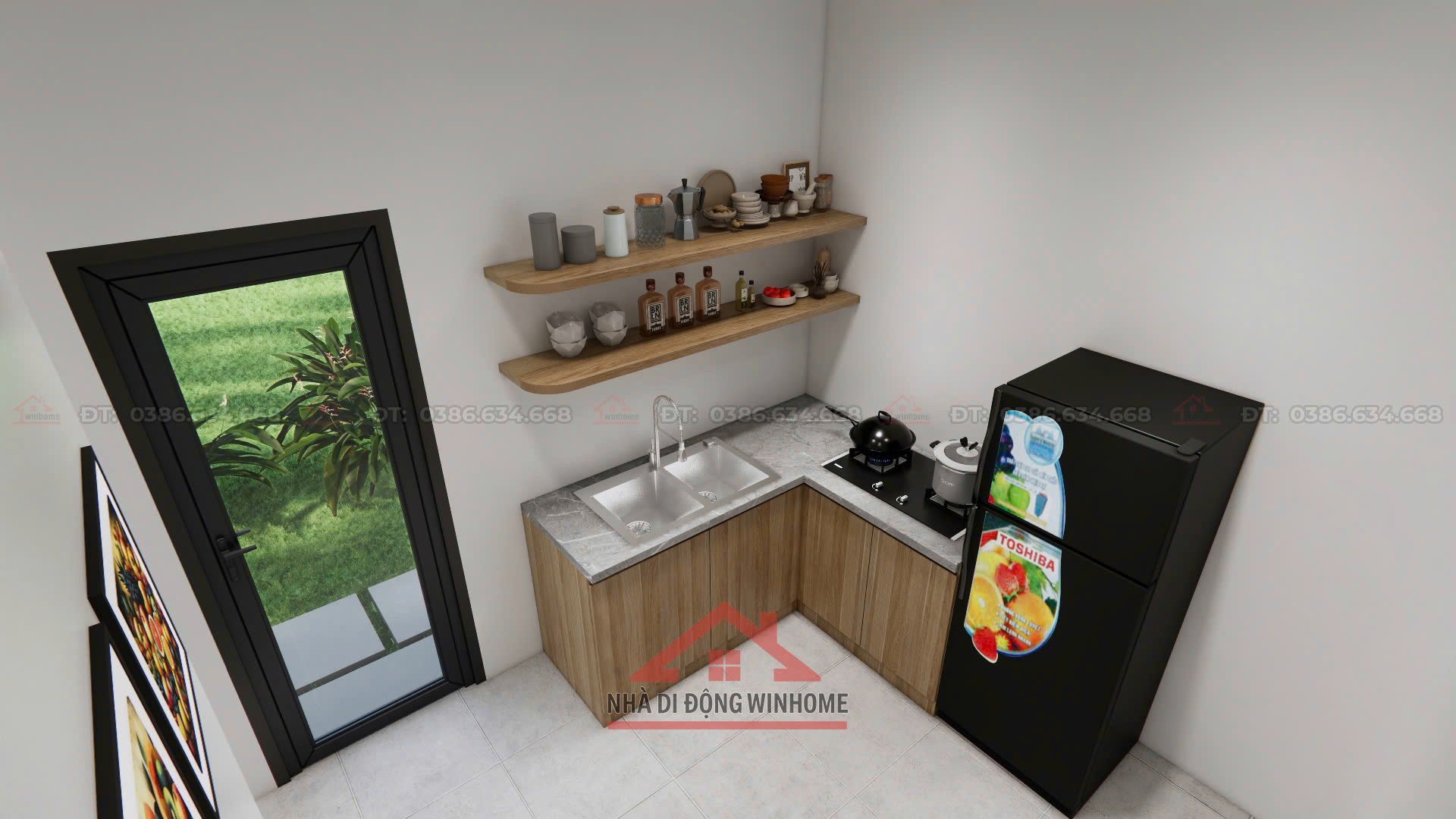 Mẫu Nhà Lắp Ghép Nhà Ống 61,05m² – Thiết Kế Gọn Gàng, Đầy Đủ Tiện Nghi - Image 5