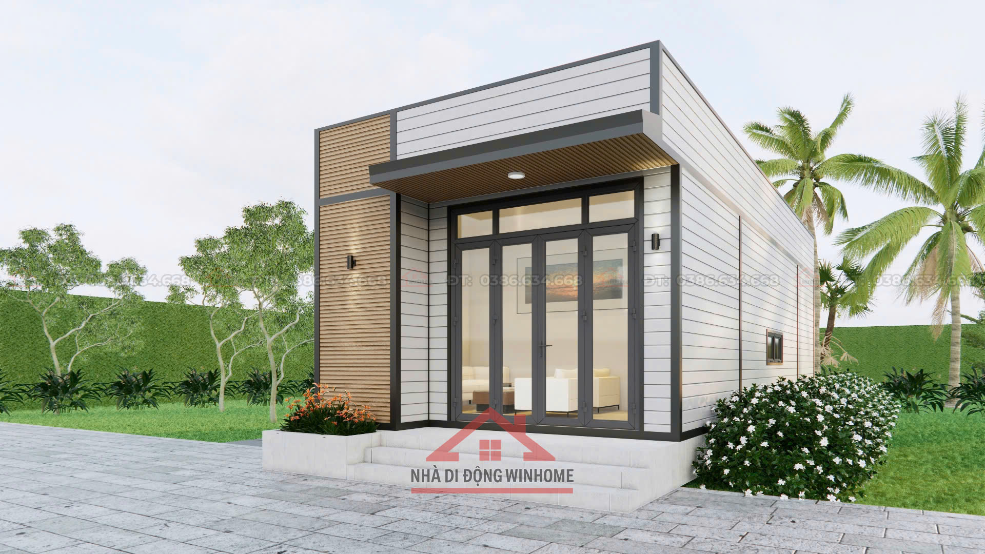 Mẫu Nhà Lắp Ghép Nhà Ống 61,05m² – Thiết Kế Gọn Gàng, Đầy Đủ Tiện Nghi