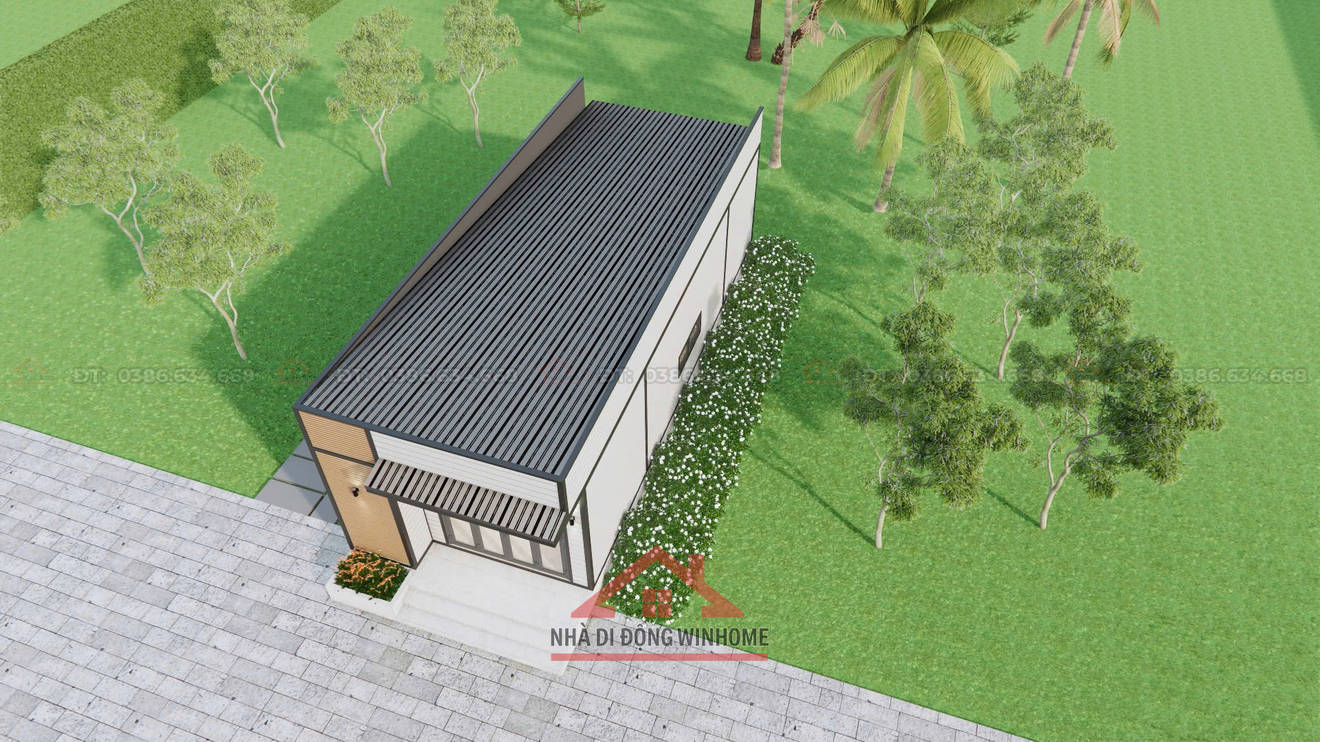 Mẫu Nhà Lắp Ghép Nhà Ống 61,05m² – Thiết Kế Gọn Gàng, Đầy Đủ Tiện Nghi - Image 3