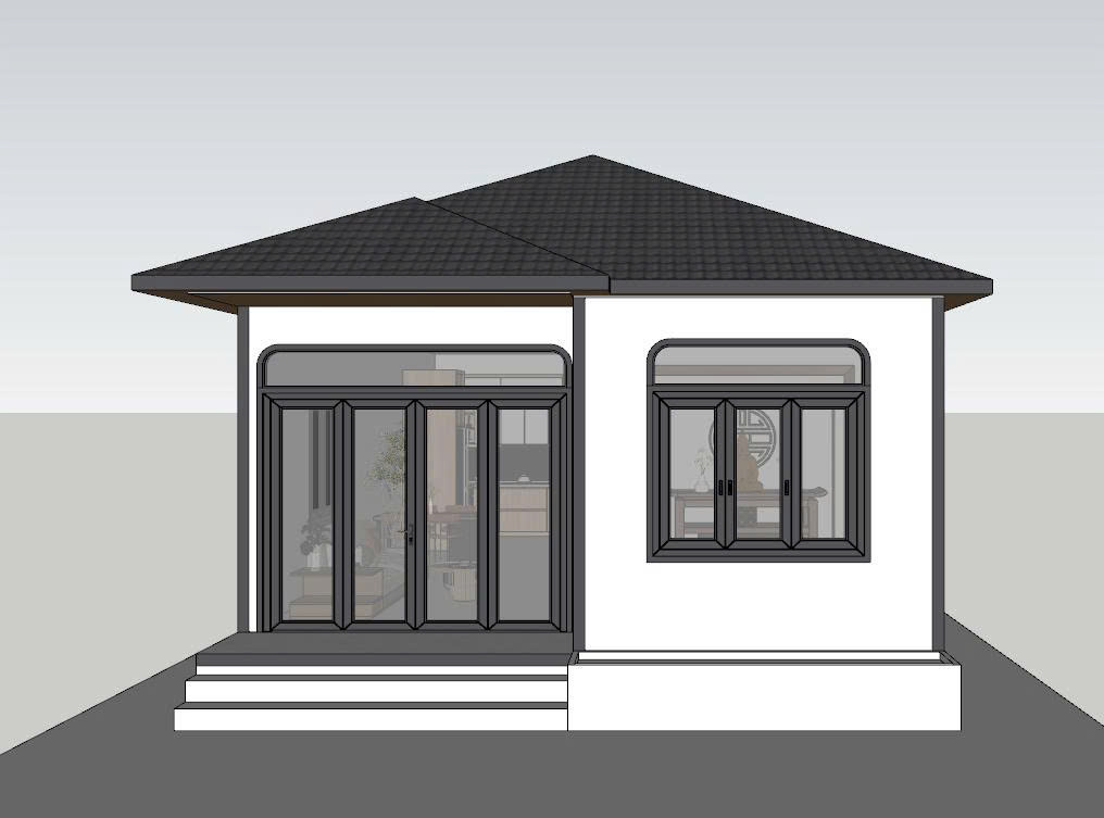 Nhà Lắp Ghép 81,58m² – 3 Phòng Ngủ Hiện Đại, Không Gian Mở Tiện Nghi