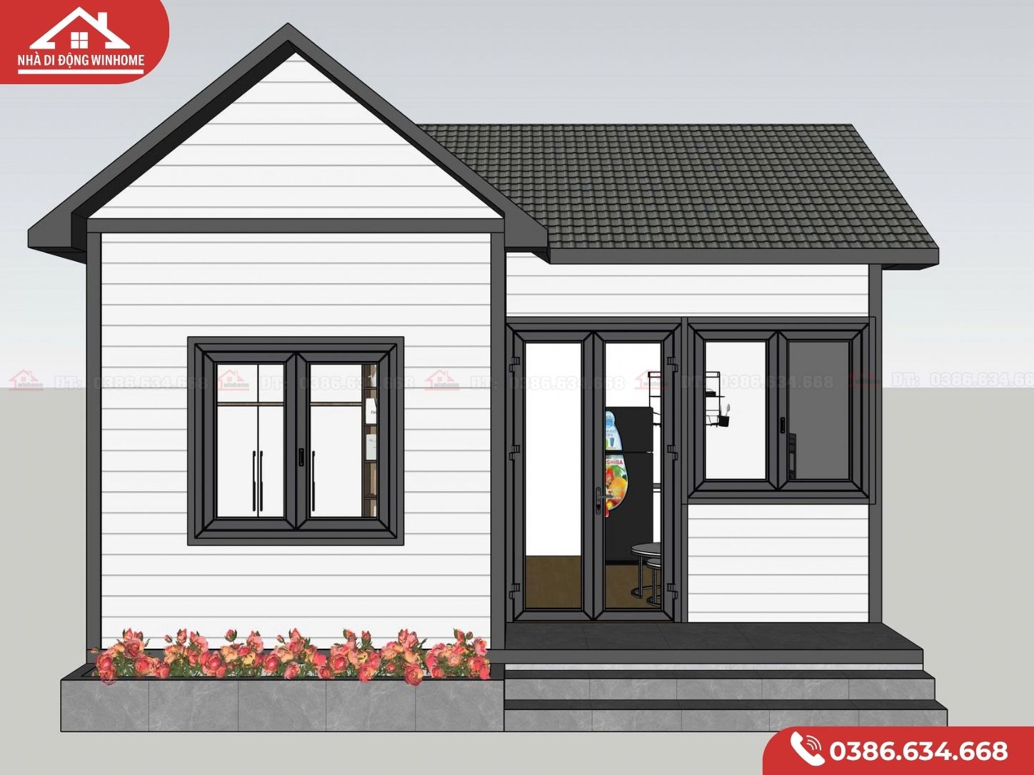 Thiết kế nhà lắp ghép 6×5m – 1 phòng ngủ, đầy đủ công năng - Image 2